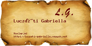 Luczáti Gabriella névjegykártya